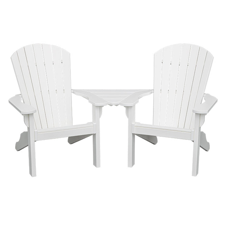 Oceanside Outdoor Poly Lumber Settee with Slide in Table