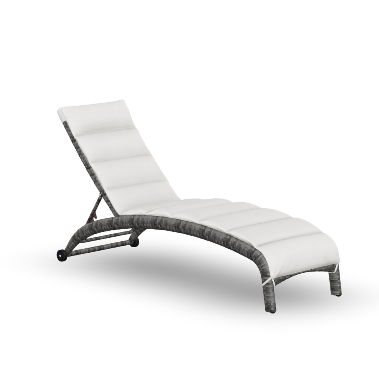 Kokomo Contemporary Outdoor Wicker Armless Chaise Lounge with Cushion