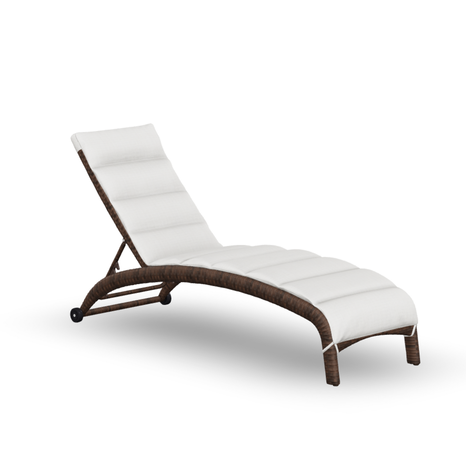 Kokomo Contemporary Outdoor Wicker Armless Chaise Lounge with Cushion