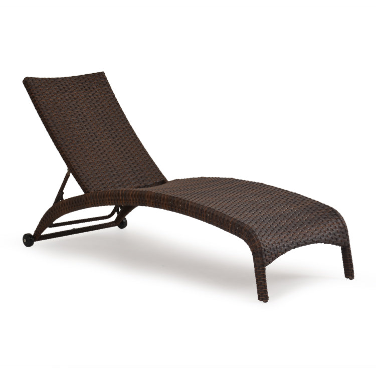 Kokomo Contemporary Outdoor Wicker Armless Chaise Lounge