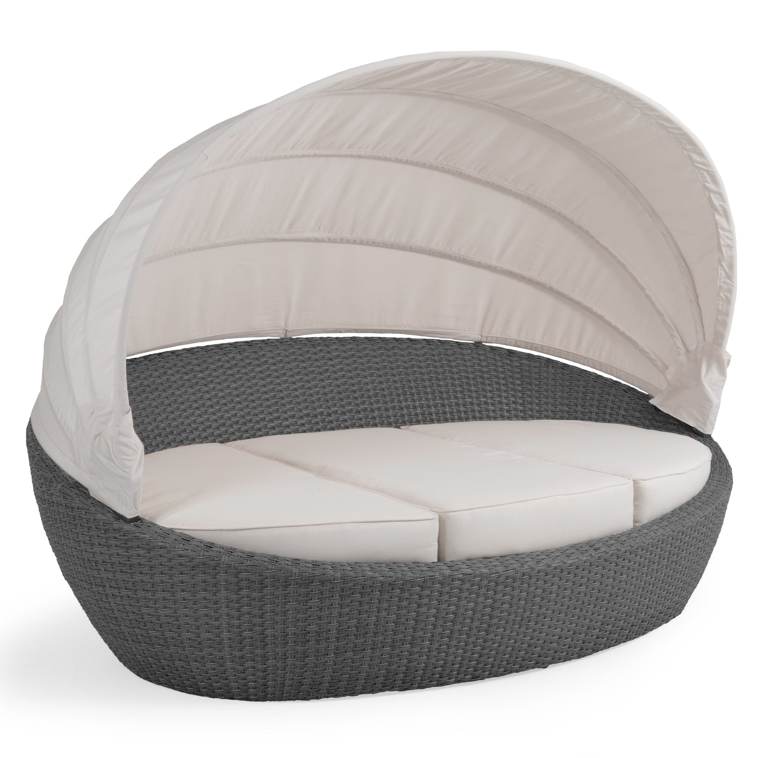 Kokomo Outdoor Wicker Day Chaise with Canopy