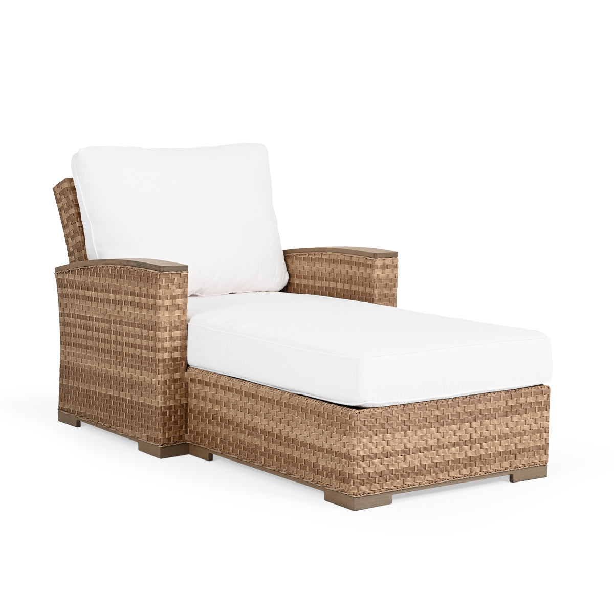 Retreat Outdoor Wicker Chaise and a Half
