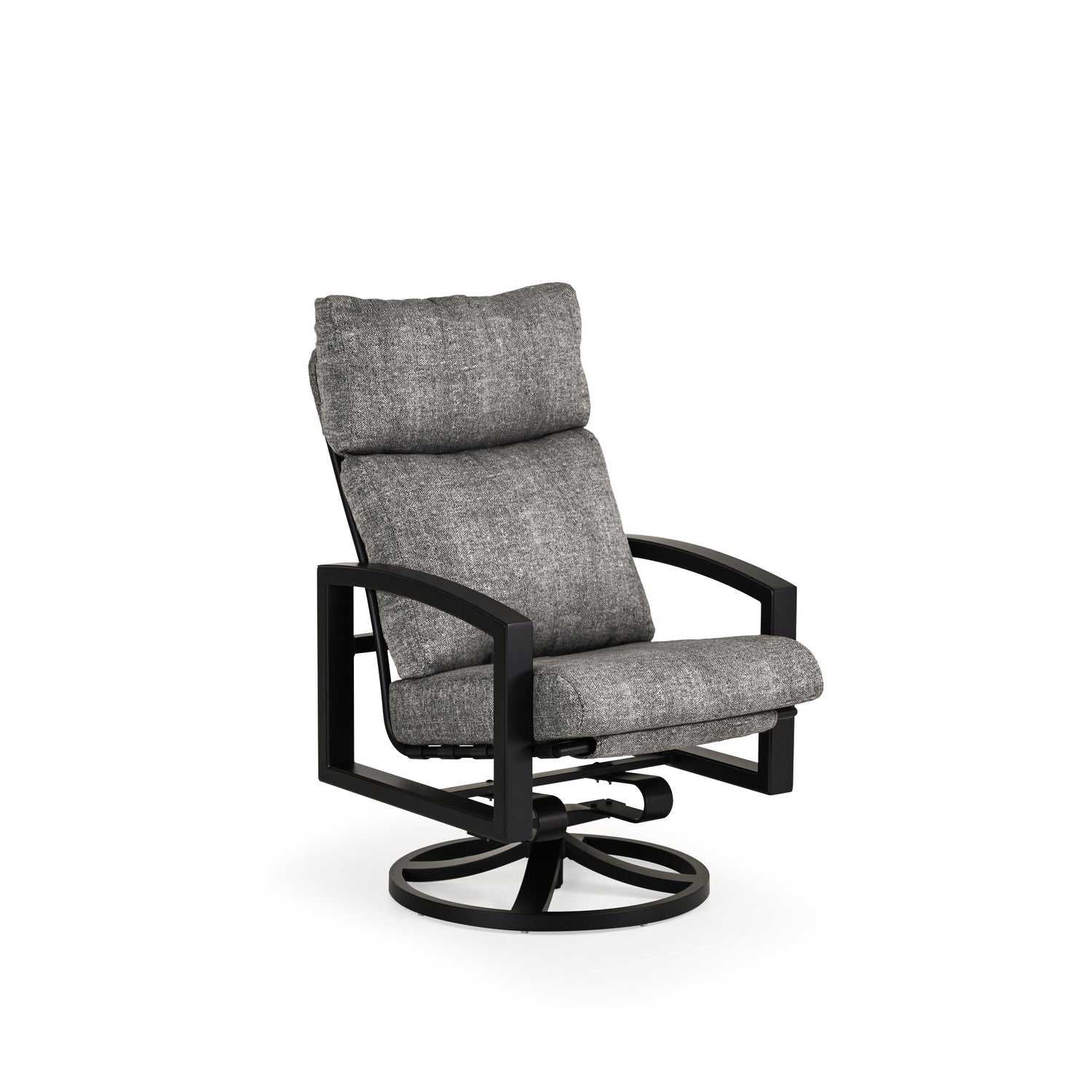 Lakeside Outdoor Aluminum High Back Swivel Rocker