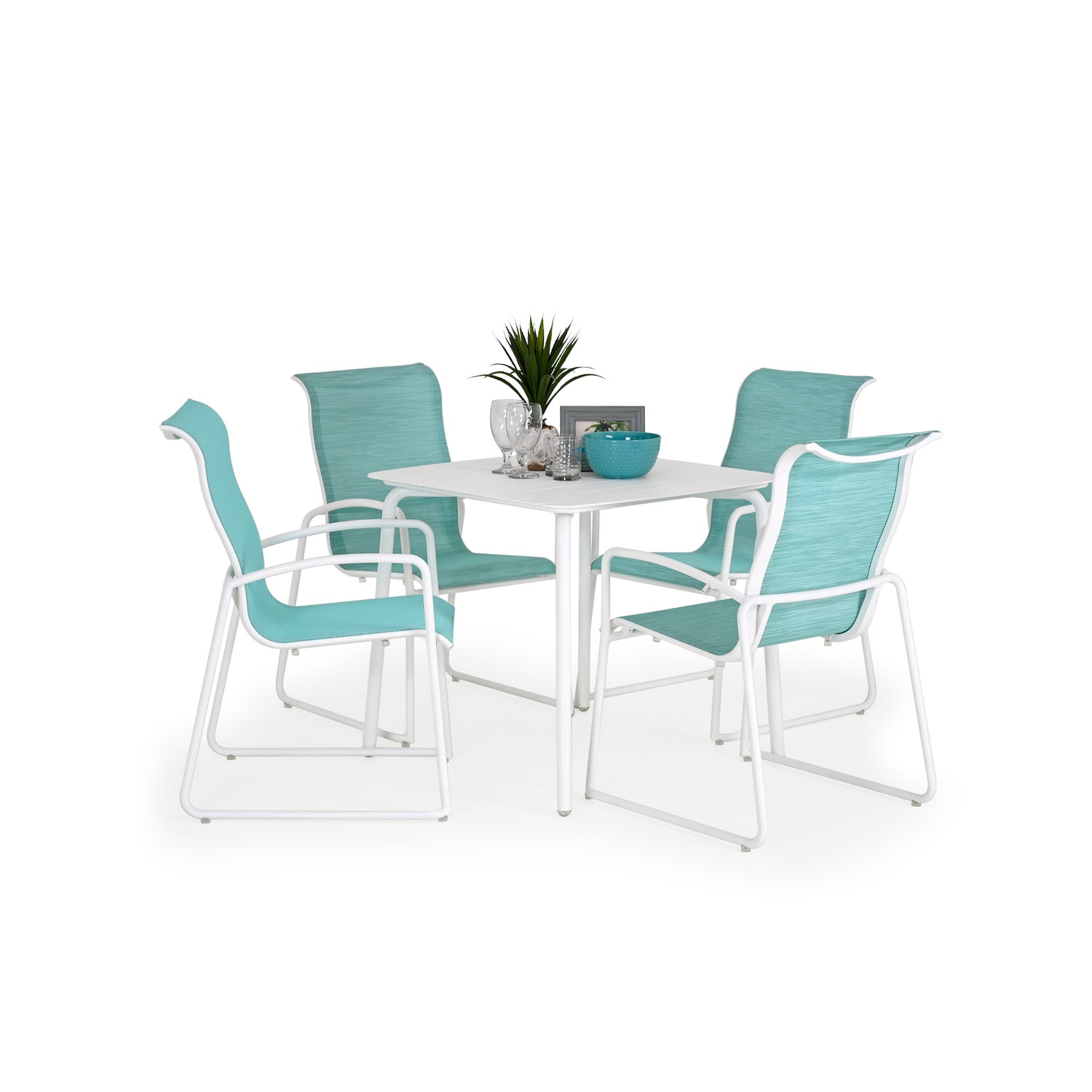 Surfside Outdoor 5 Piece Aluminum Sling Dining Set