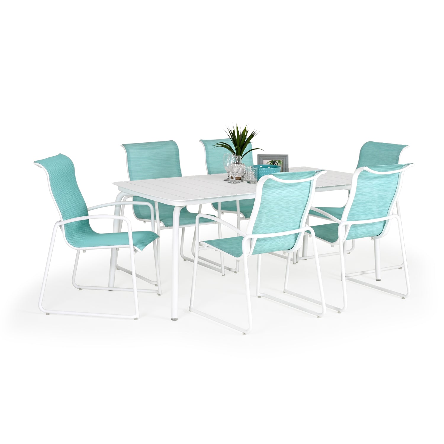 Surfside Outdoor 7 Piece Aluminum Sling Dining Set