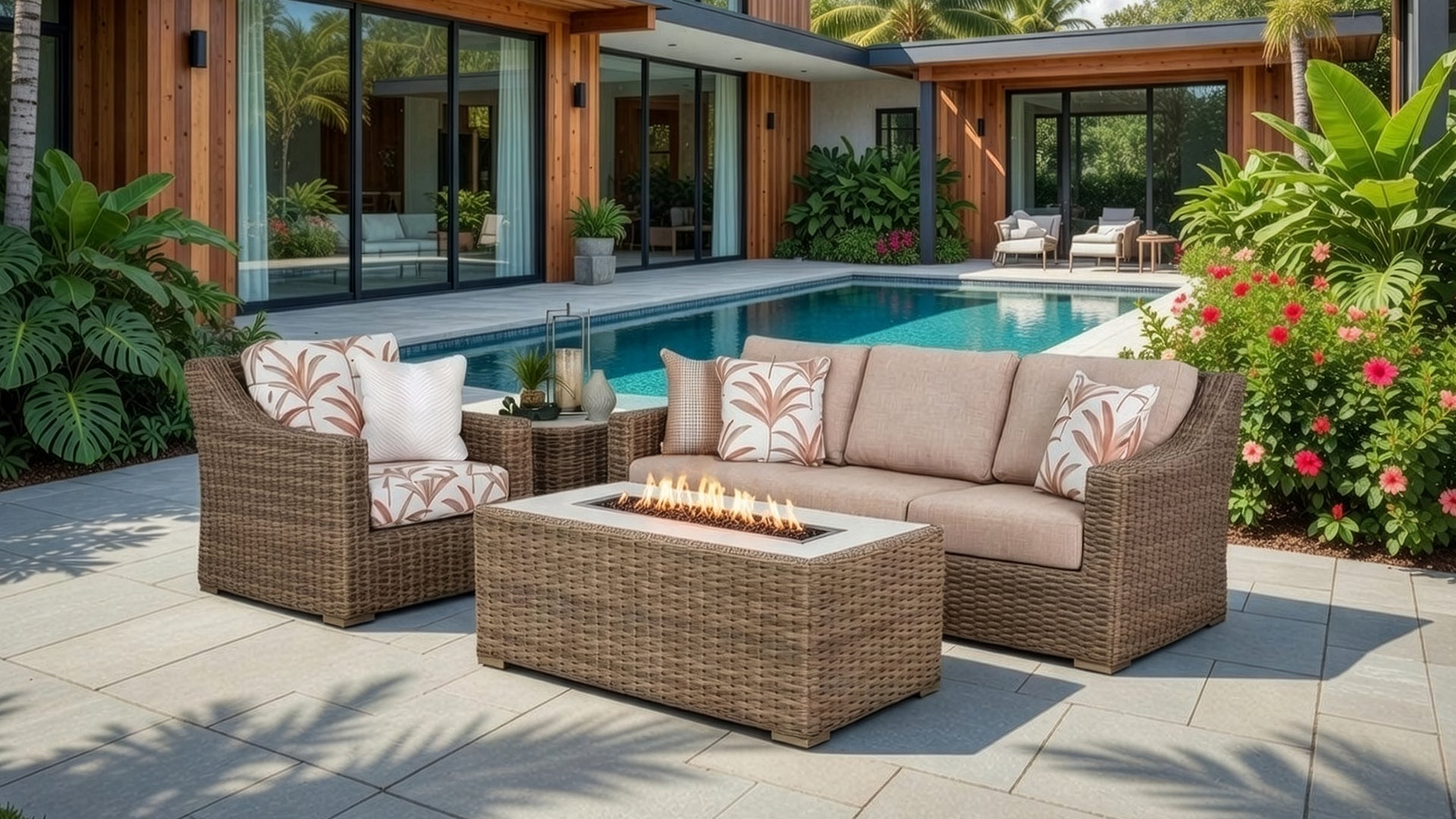 Kokomo Contemporary Outdoor Wicker Armless Chaise Lounge – Leaders