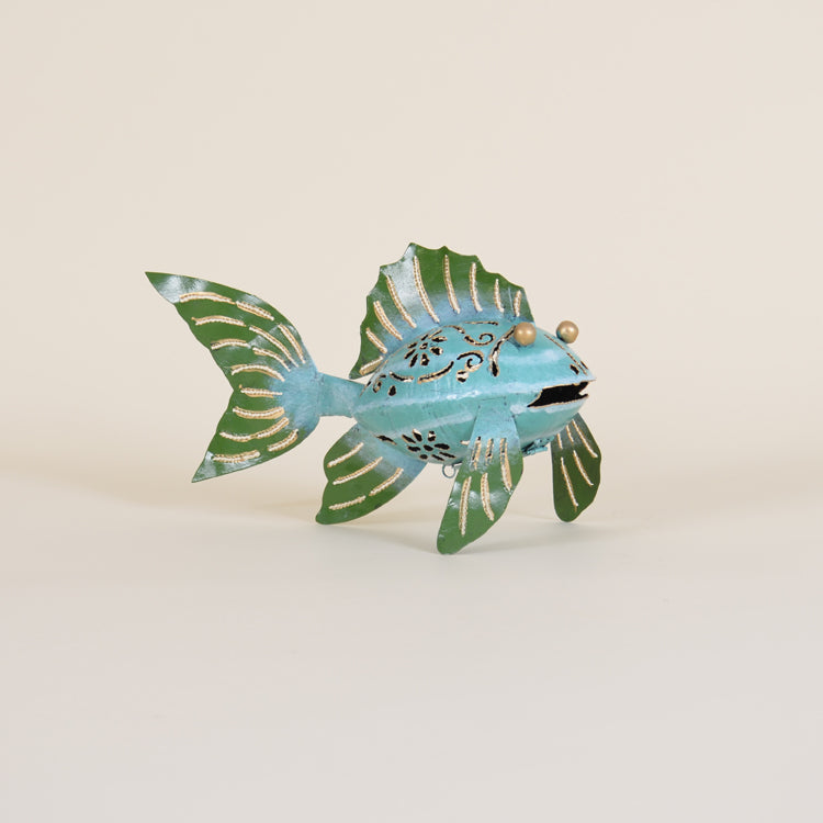 Indoor Iron Blue & Green Fish