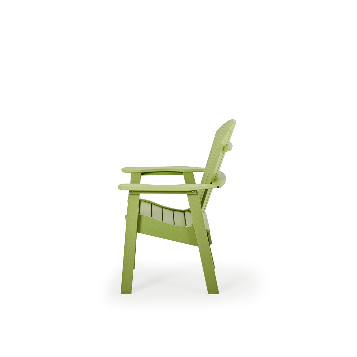 Oceanside Outdoor Poly Lumber Dining Arm Chair in Lime Green