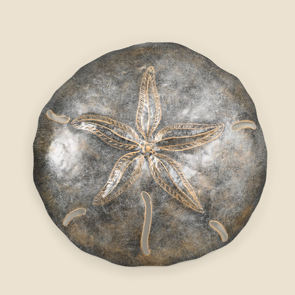 Large Metal Sand Dollar Wall Art