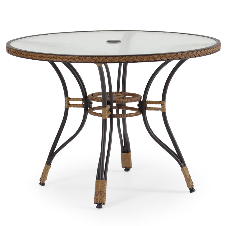 Empire Outdoor Wicker 40" Round Bistro Dining Table