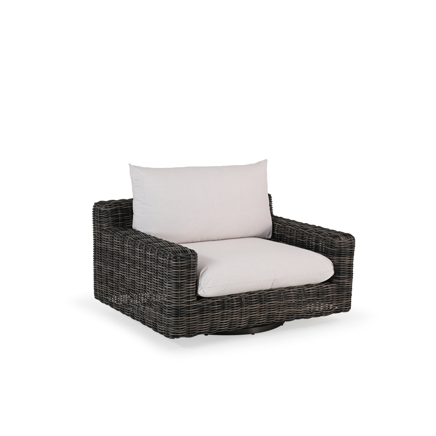 Amelia Island Outdoor Wicker Swivel Chair and a Half