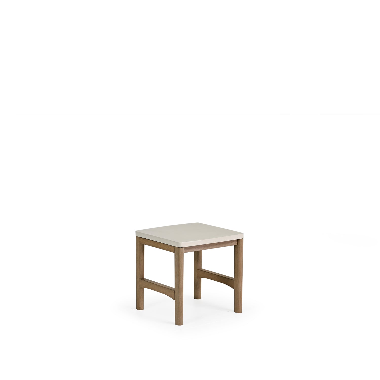 Cayman Outdoor PoliSoul™ Square End Table with Cement Top