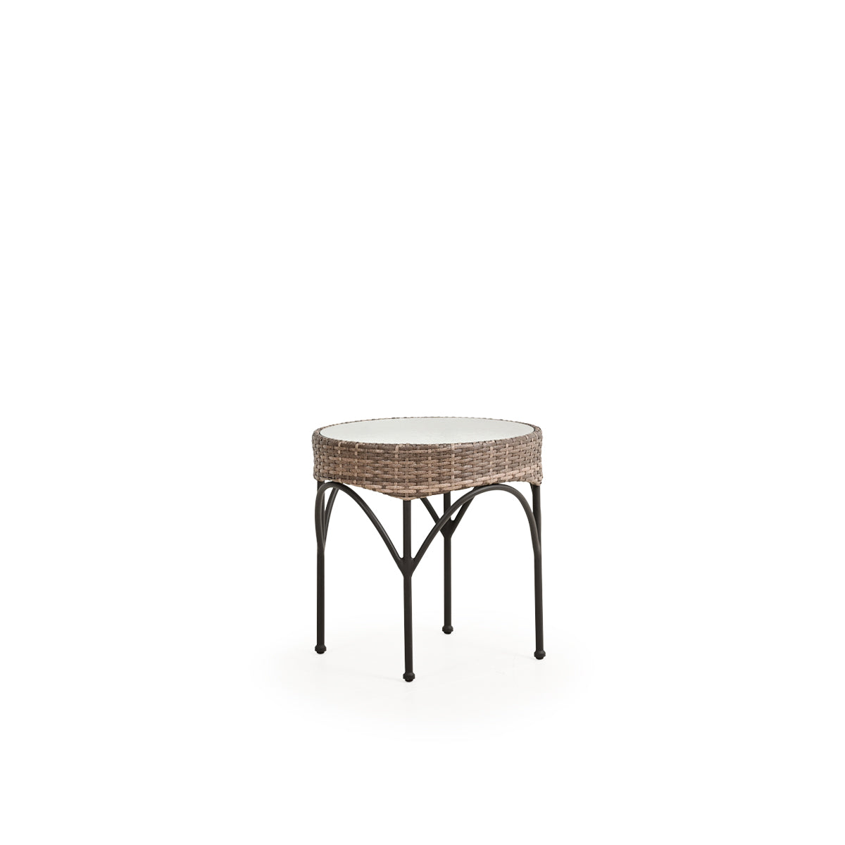 Garden Terrace Outdoor Round Wicker End Table