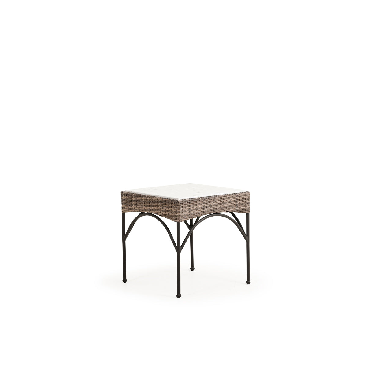 Garden Terrace Outdoor Square Wicker End Table