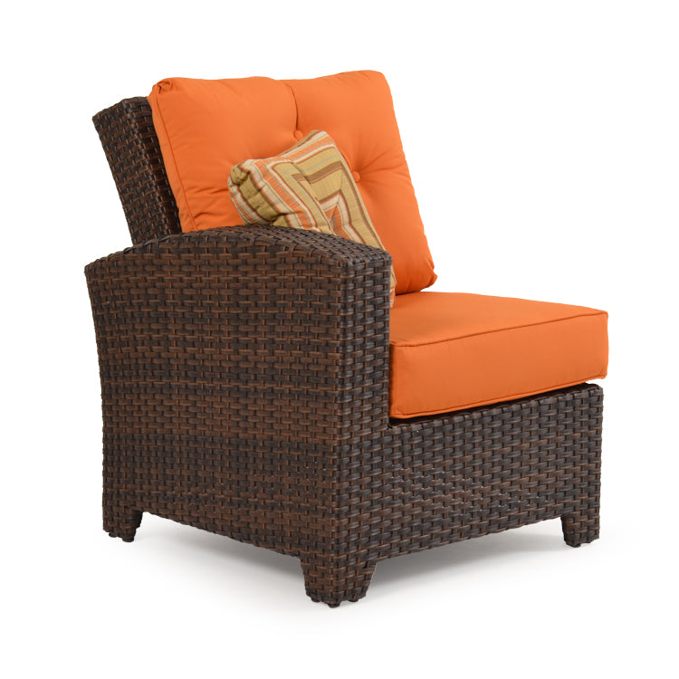 Kokomo Contemporary Outdoor Wicker Left Facing Reclining Arm Chair