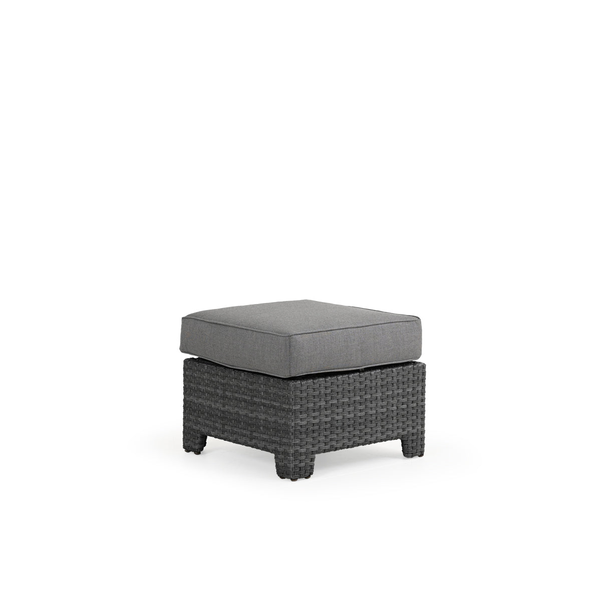 Kokomo Contemporary Outdoor Wicker Storage Ottoman