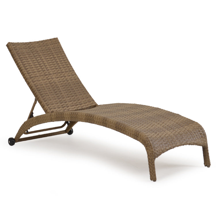 Kokomo Contemporary Outdoor Wicker Armless Chaise Lounge