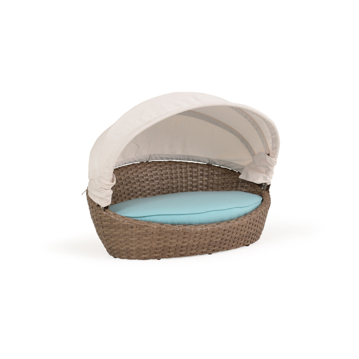 Kokomo Outdoor Wicker Pet Chaise with Canopy