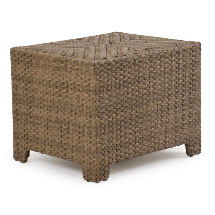 Kokomo Contemporary Outdoor Wicker Storage End Table