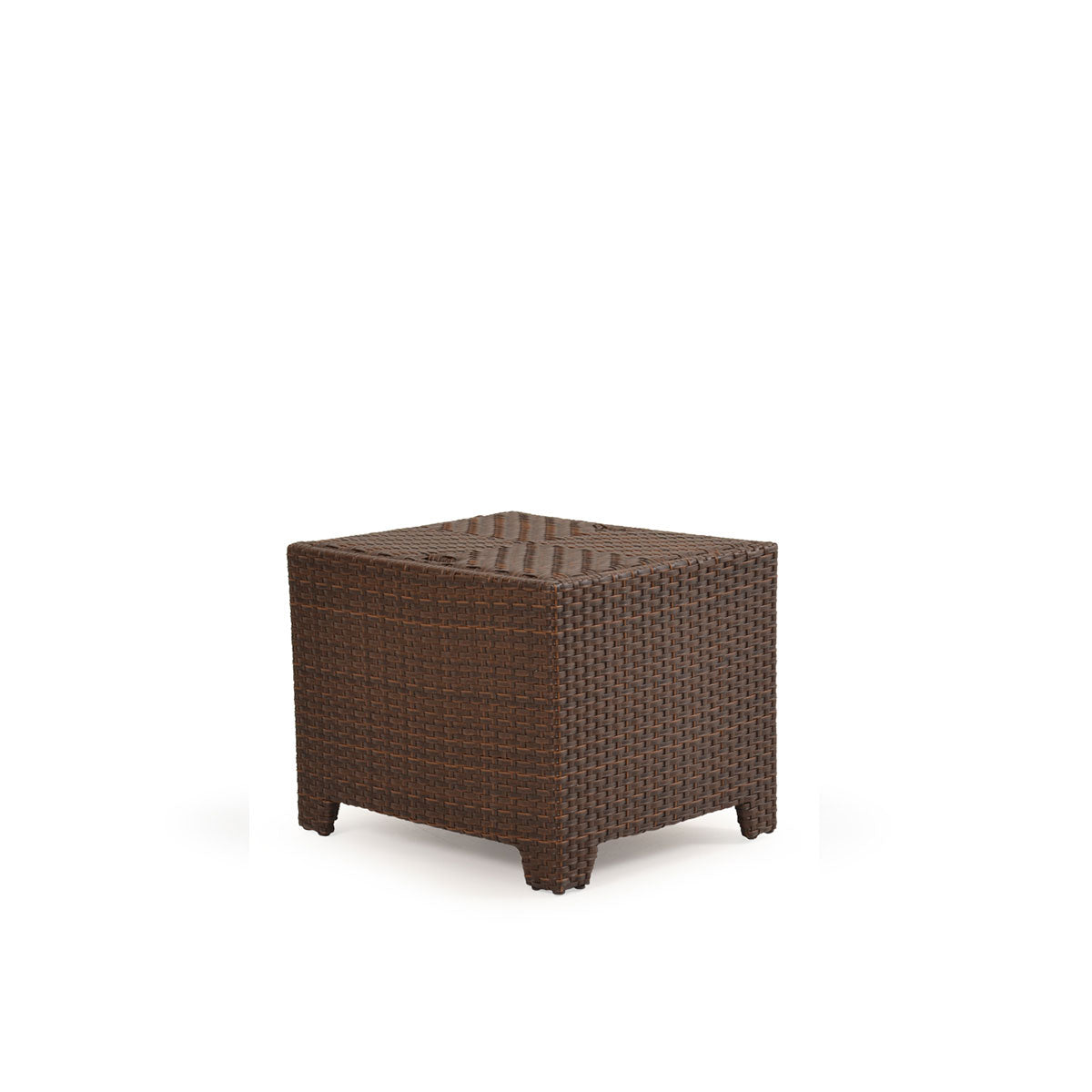 Kokomo Contemporary Outdoor Wicker Storage End Table