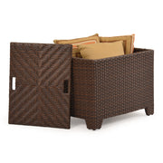 Kokomo Contemporary Outdoor Wicker Storage End Table