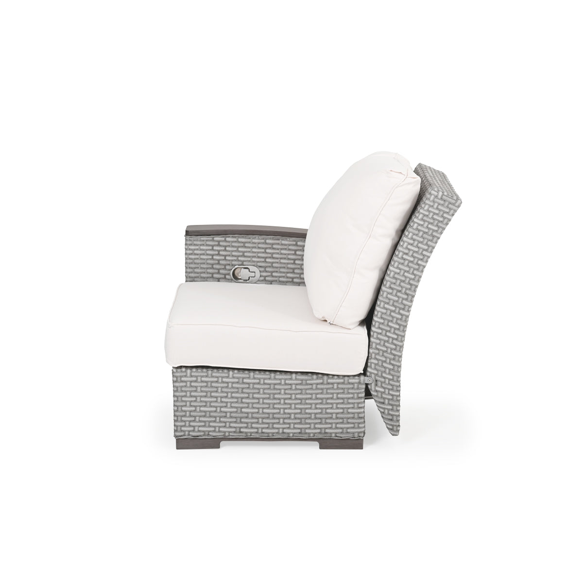 Retreat Outdoor Wicker Reclining Back Left Facing Arm Chair