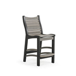 Front view of outdoor poly lumber counter height stool
