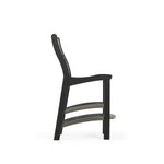 Side view of outdoor poly lumber counter height stool