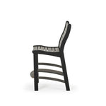 Side view of outdoor poly lumber counter height stool