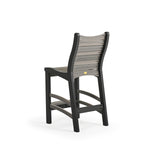 Back view of outdoor poly lumber counter height stool
