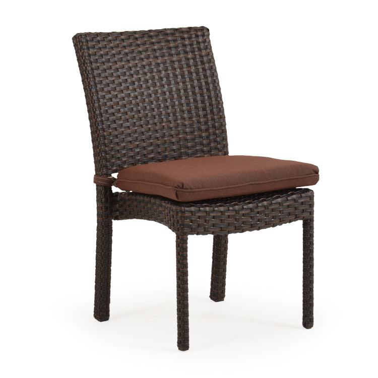 Kokomo Contemporary Outdoor Wicker Stackable Armless Dining Side Chair