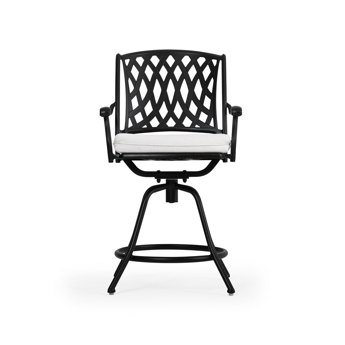 Trellis Outdoor Cast Aluminum Swivel Counter Stool