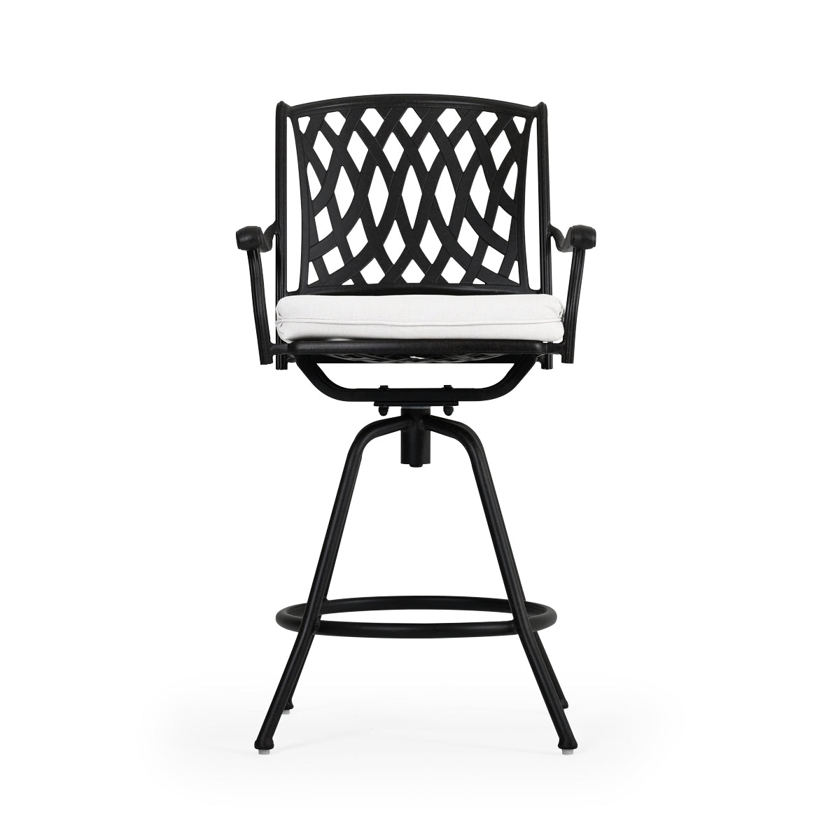 Trellis Outdoor Cast Aluminum Swivel Bar Stool