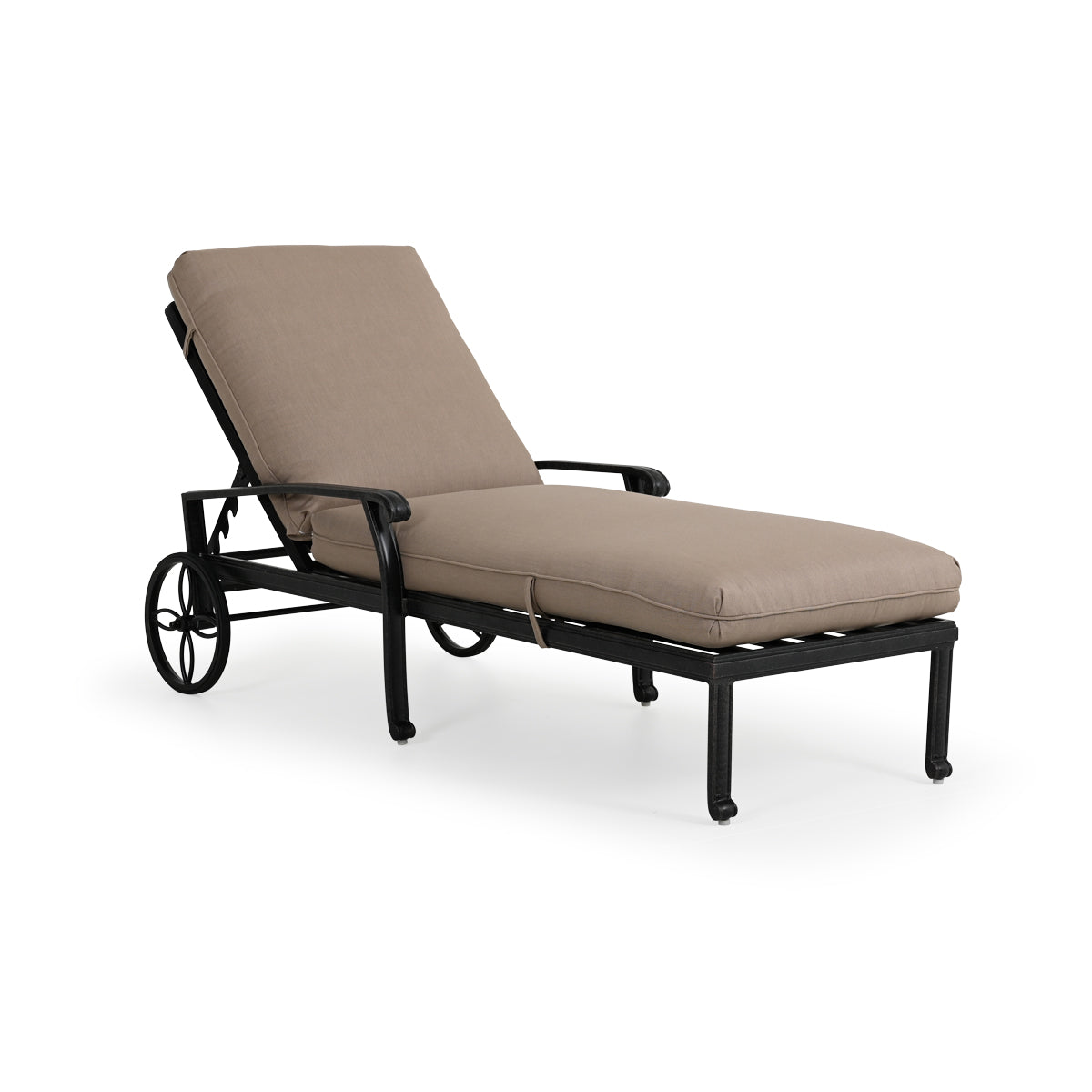 Charleston Outdoor Cast Aluminum Chaise Lounge with Cushion