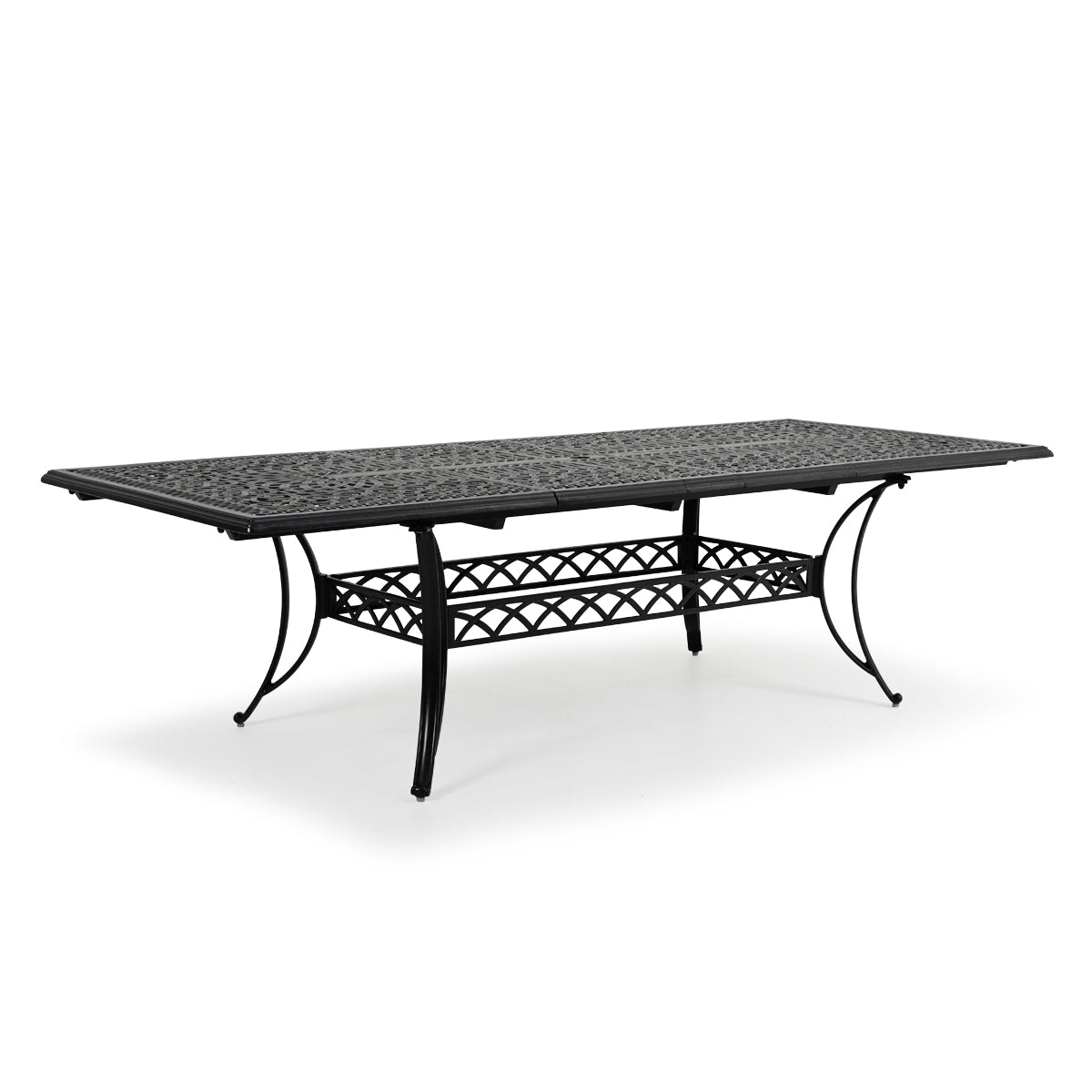 Charleston Outdoor Cast Aluminum 42" x 76" Rectangular Extension Dining Table