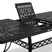 Charleston Outdoor Cast Aluminum 42" x 76" Rectangular Extension Dining Table