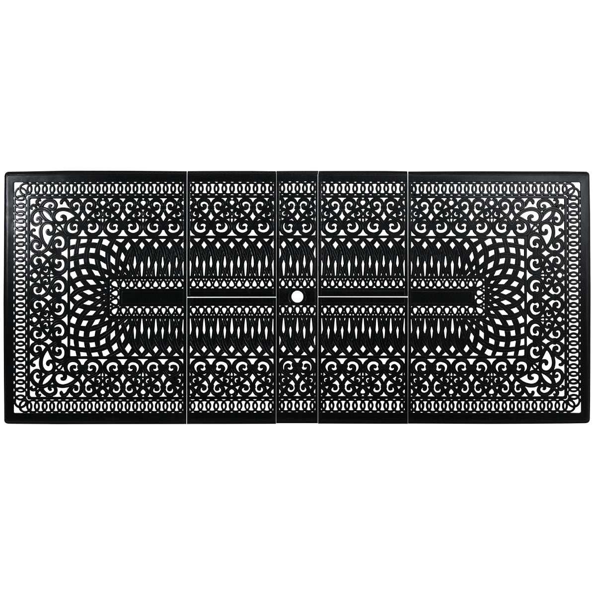 Charleston Outdoor Cast Aluminum 42" x 76" Rectangular Extension Dining Table