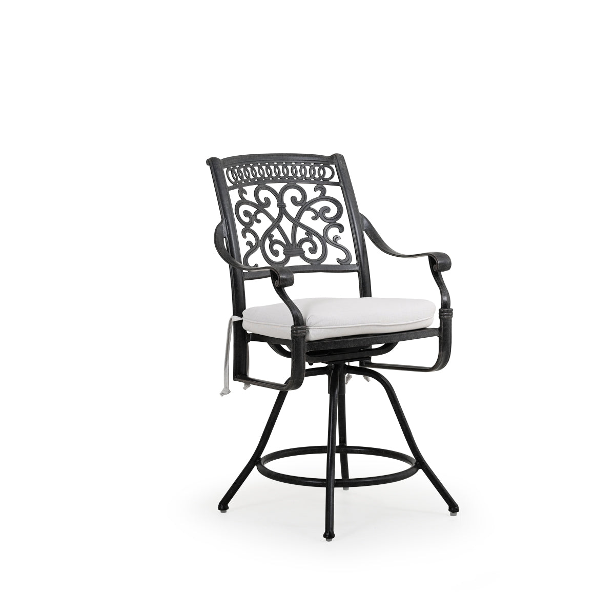 Charleston Outdoor Cast Aluminum Swivel Counter Height Stool