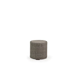 Outdoor Woven Round End Table with Tile Top