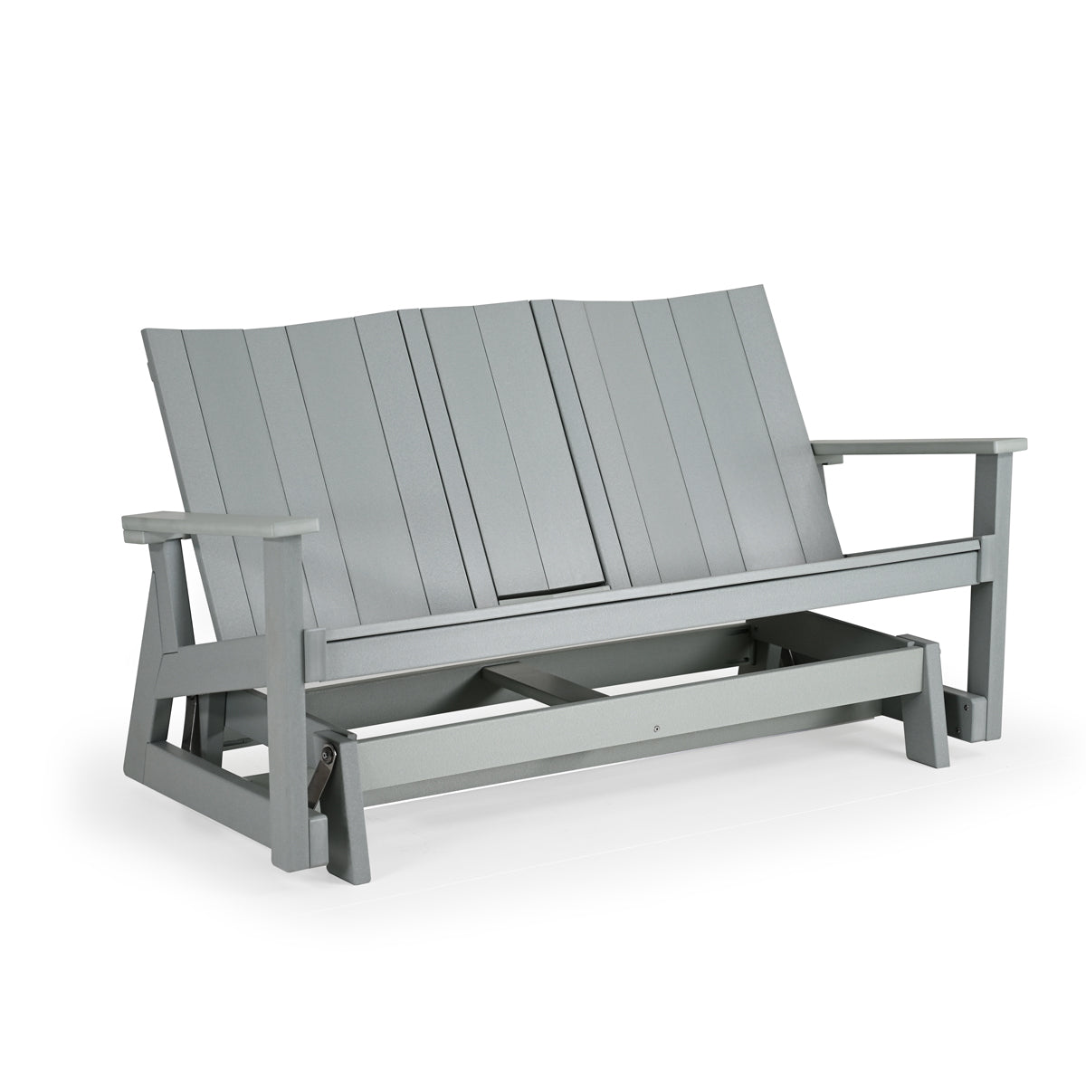 Simplicity Poly Lumber Double Glider with Fold Down Cup Holder