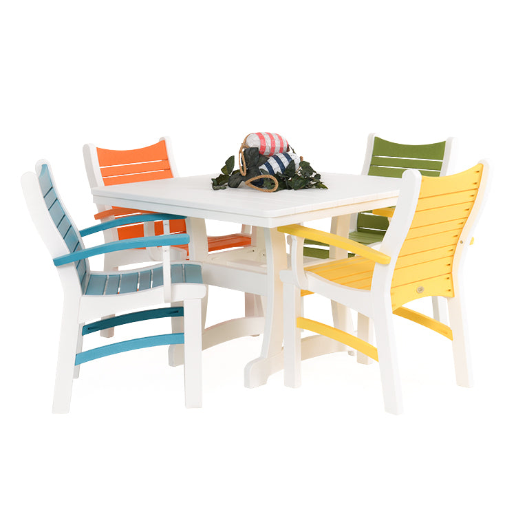 Bayshore Outdoor 5 Piece Multi-Colored Poly Lumber Dining Set