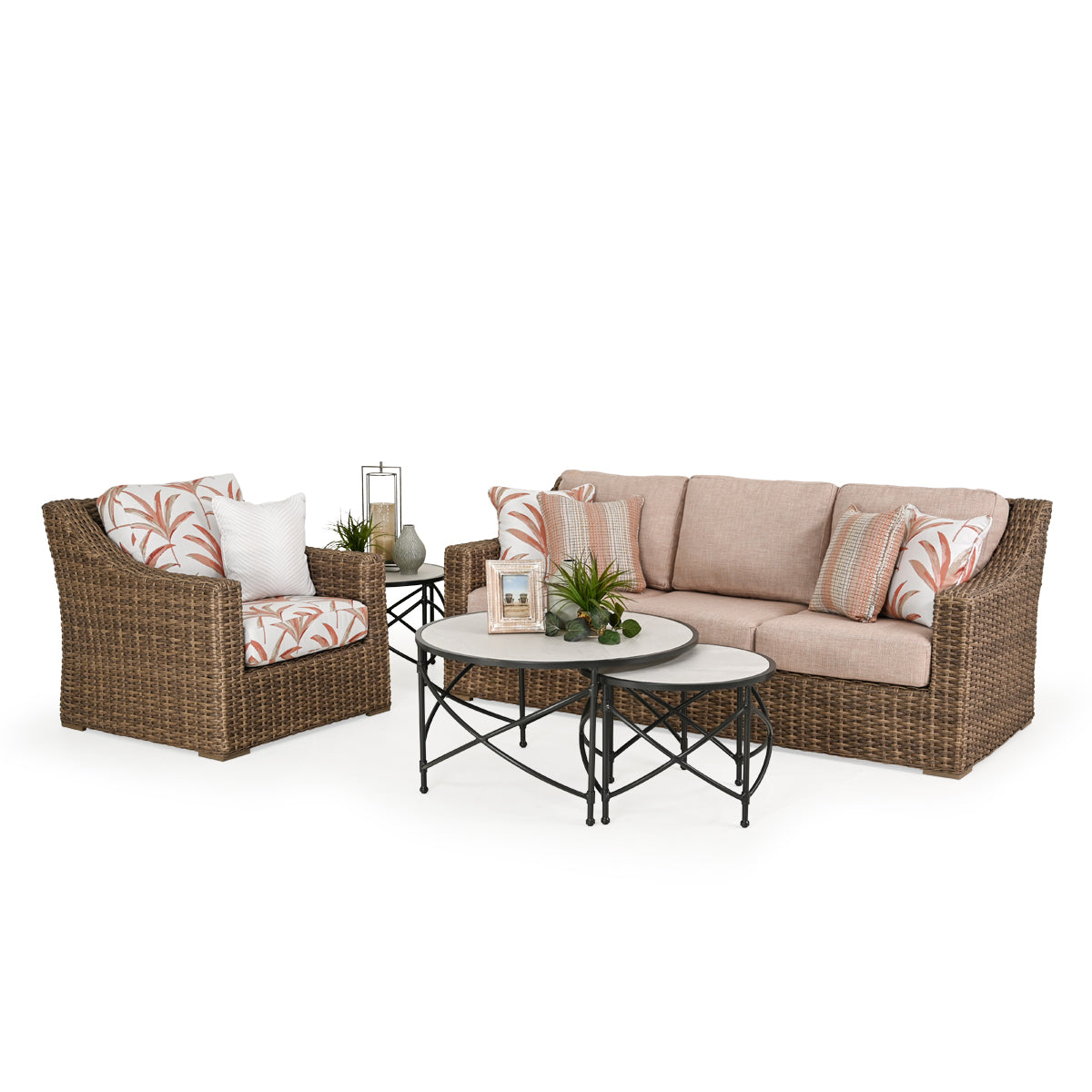 Bermuda Outdoor Wicker Swivel Glider