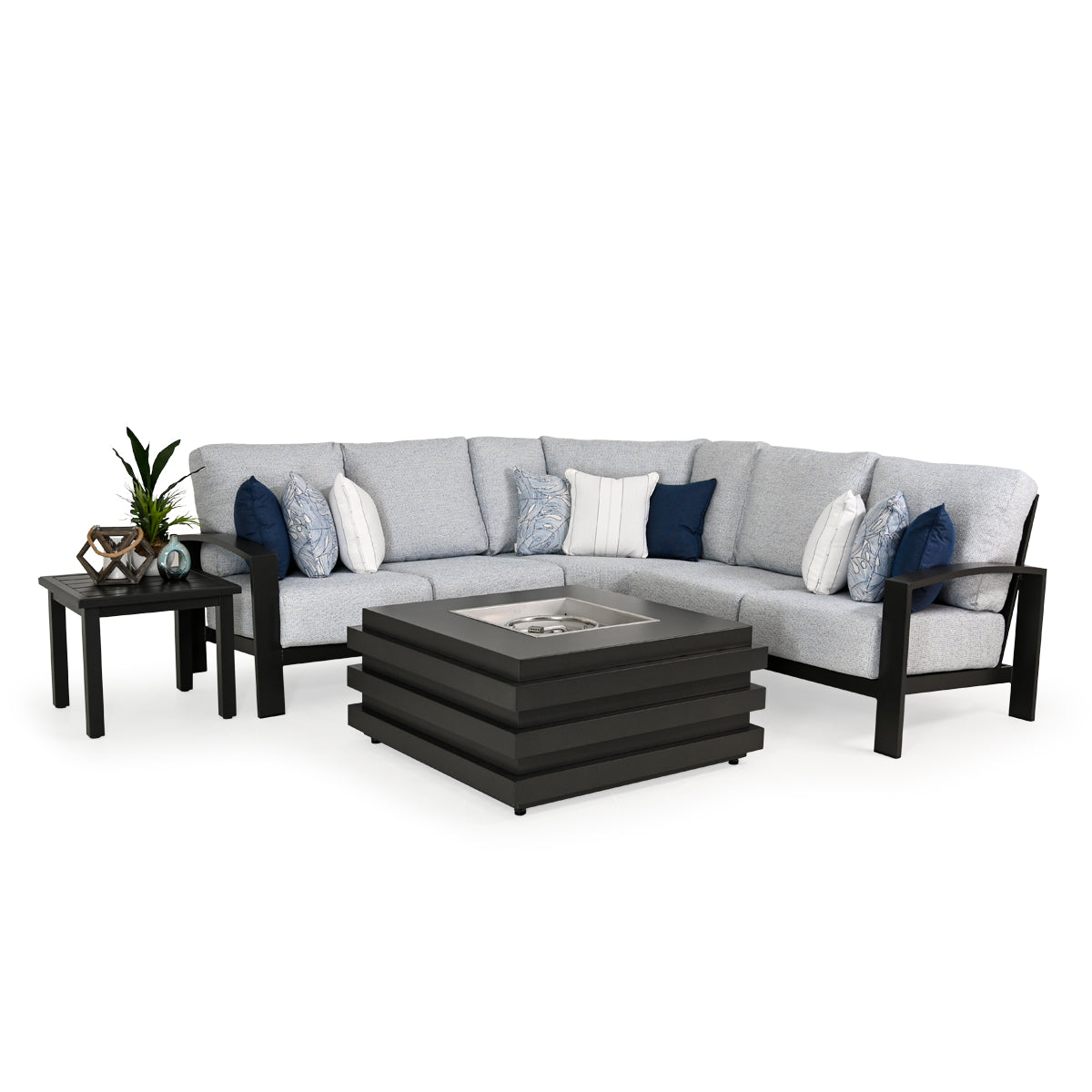 Costa Outdoor Aluminum Right Facing Arm Loveseat