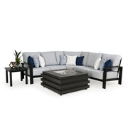 Costa Outdoor Aluminum Left Facing Arm Loveseat