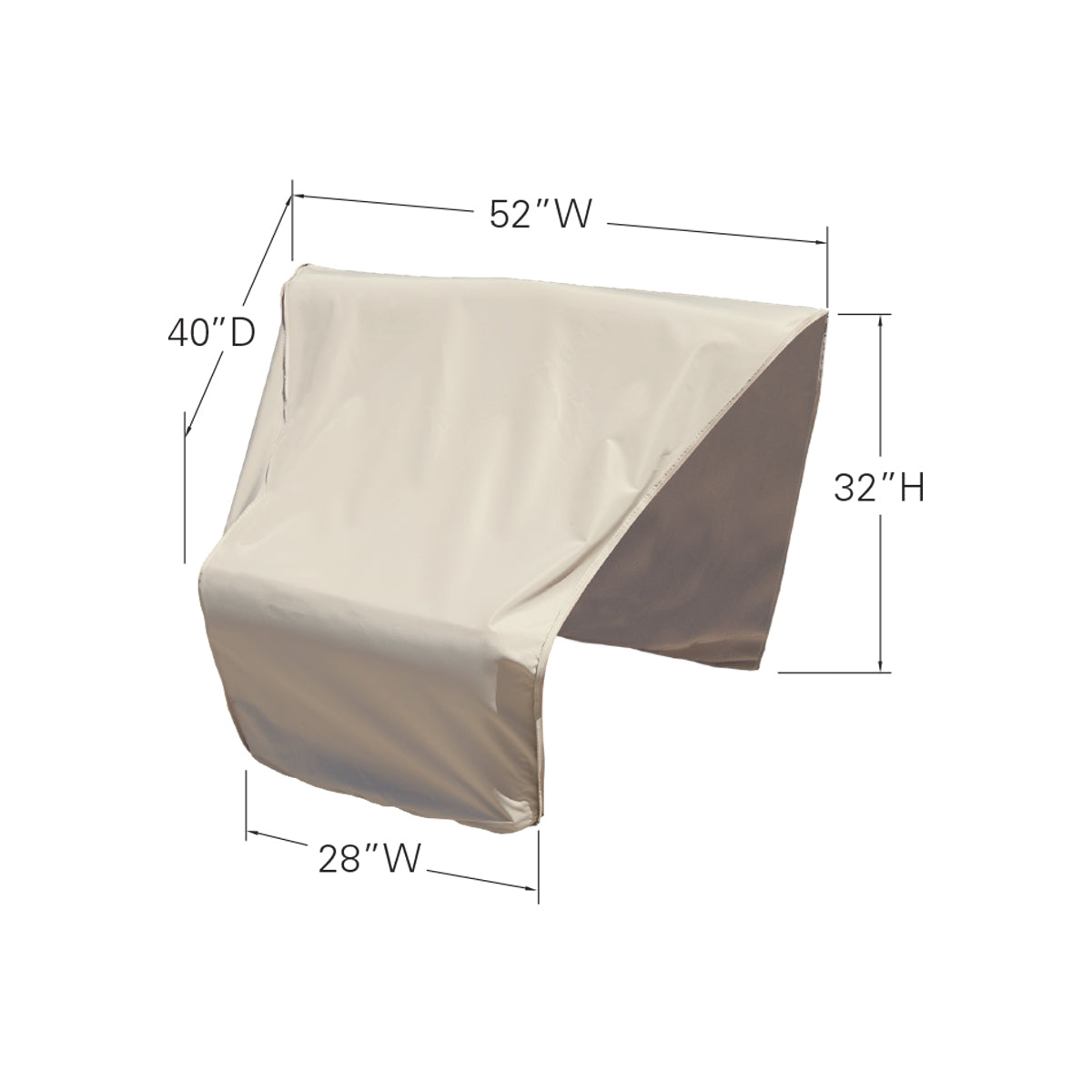 Furniture Cover - Modular Wedge Right End, Left Facing (Special Order)