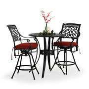 Charleston Outdoor Cast Aluminum 36" Round Bar Height Table