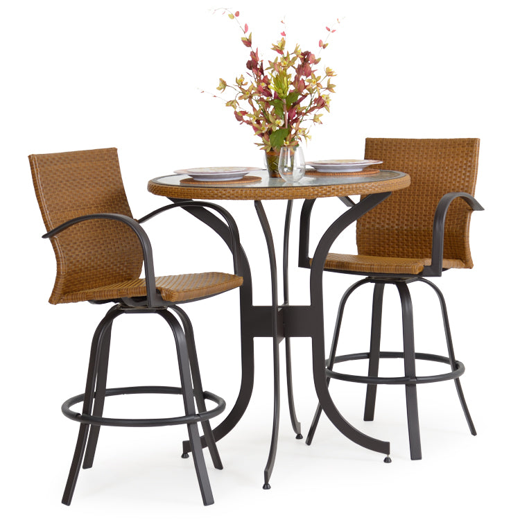 Empire Outdoor Wicker Bar Stool with Arms