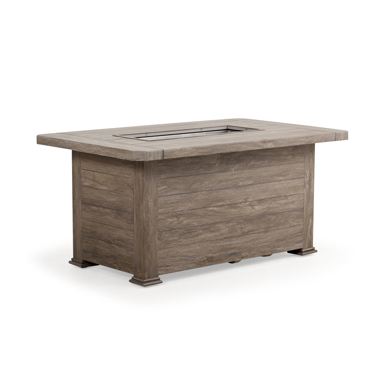 Maldives Outdoor Aluminum 32" x 52" Rectangular Fire Pit