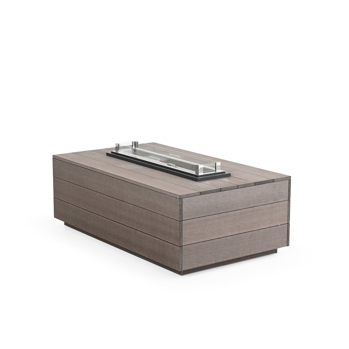 Cayman Outdoor PoliSoul™ Rectangular Fire Pit with Wind Guard