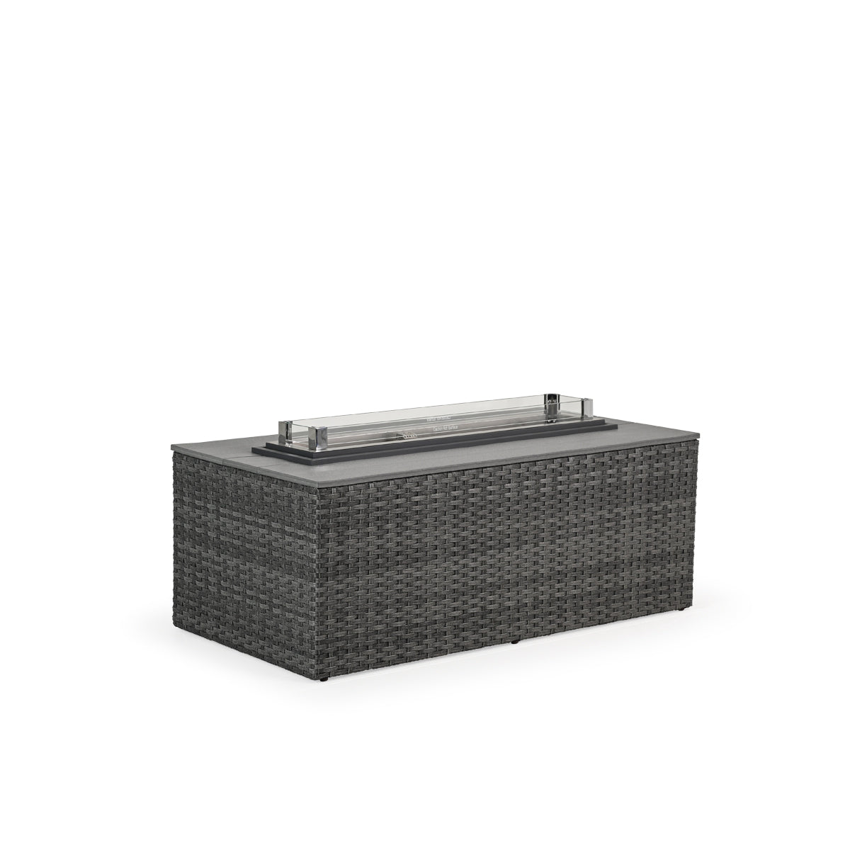 Kokomo Contemporary Outdoor Wicker Rectangle Fire Pit